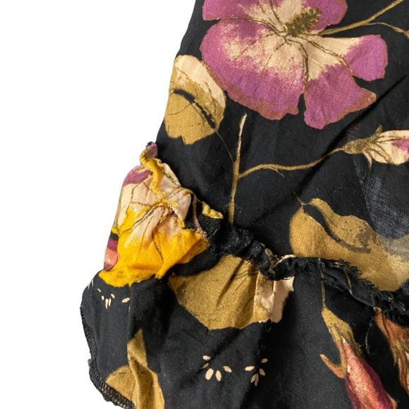 Free People Lattice Lovers Floral Ruffle Mini Slip Dress Size Small - Picture 8 of 12